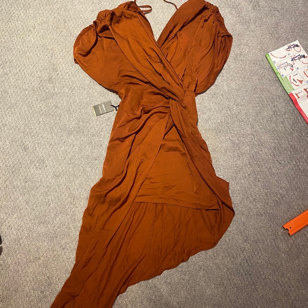 Forever21 Bronze Asymmetrical Dress size S - Picture 1 of 3